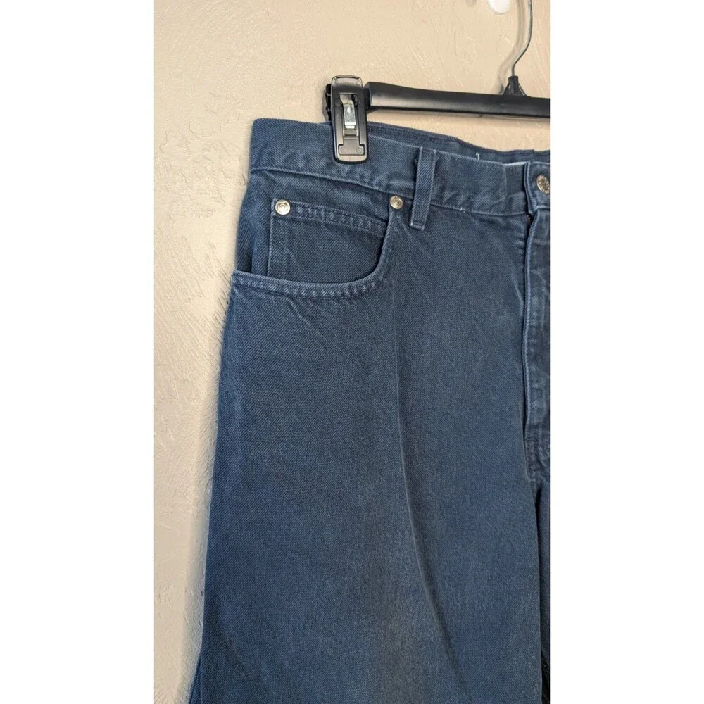 Vintage Anchor Blue Mens 36 Dark Blue Loose Baggy Denim Shorts Y2K Jorts Skater